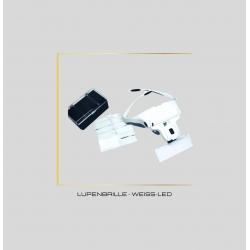 Lupenbrille Weiss 5fach+ LED